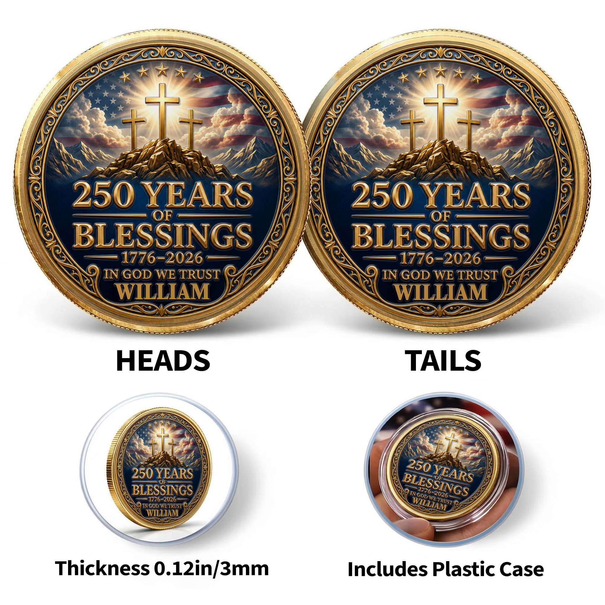 Personalized Commemorative Coin Custom Name Gift for Dad