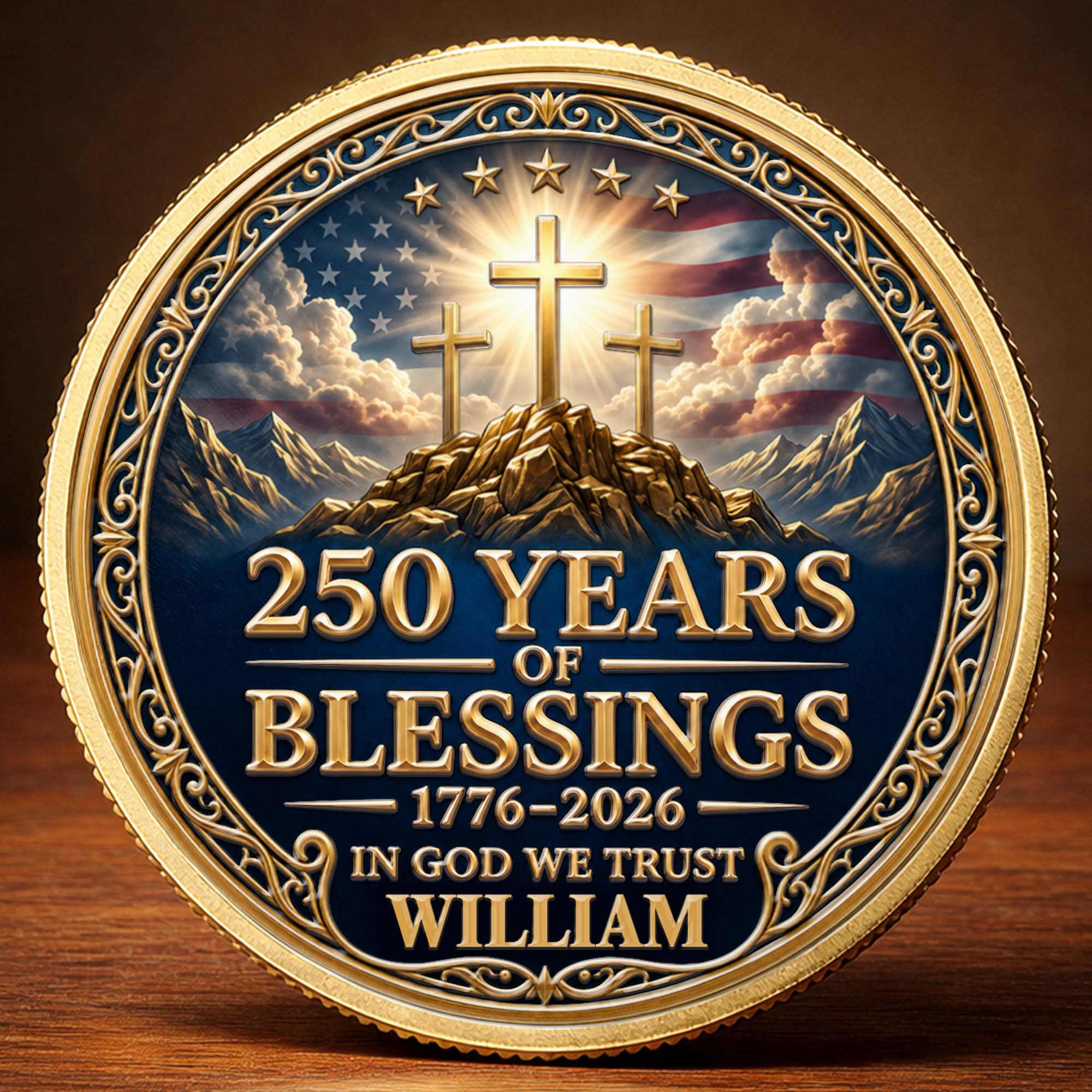 Personalized Commemorative Coin Custom Name Gift for Dad