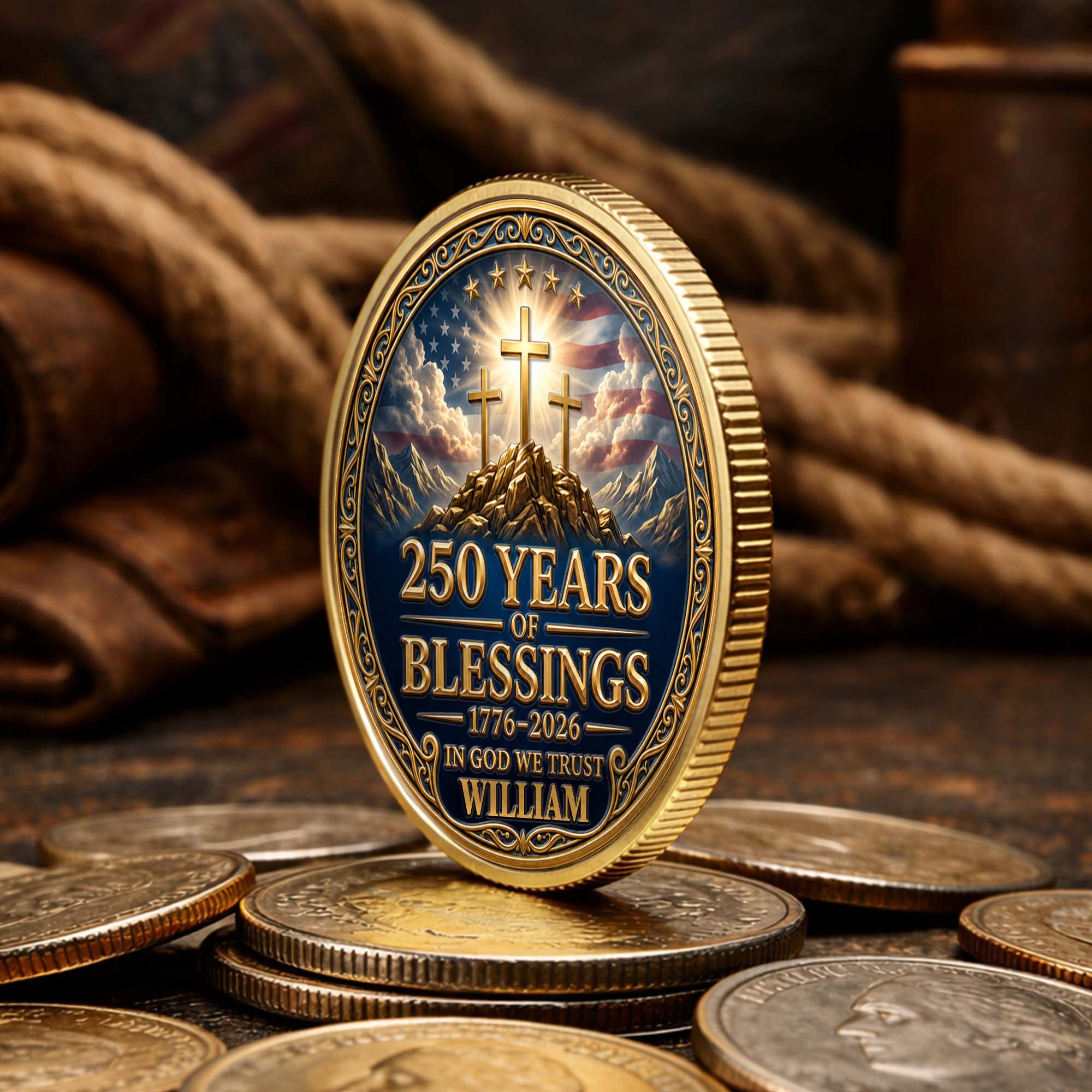 Personalized Commemorative Coin Custom Name Gift for Dad