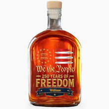 Load image into Gallery viewer, Personalized Whiskey Bottle Custom Name American Flag Gift for Dad
