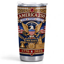 Load image into Gallery viewer, Personalized Stainless Steel Tumbler 4th of July Gift for Dad

