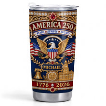 Load image into Gallery viewer, Personalized 20oz Stainless Steel Tumbler Custom Name Gift for Dad Independence Day
