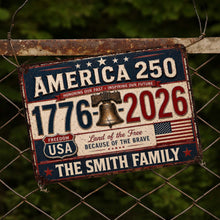 Load image into Gallery viewer, Personalized Metal Sign Custom Name Gift for 4th of July
