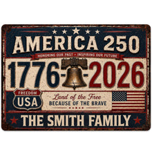 Load image into Gallery viewer, Personalized Metal Sign Custom Name Gift for 4th of July
