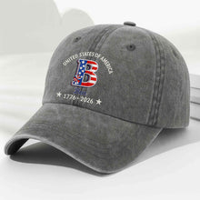 Load image into Gallery viewer, Personalized Denim Cap Custom Name USA Flag Gift for Dad
