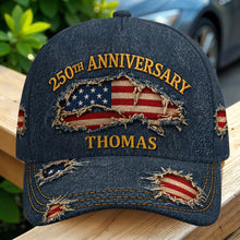 Load image into Gallery viewer, Personalized Classic Cap USA Flag Custom Name Gift for Dad
