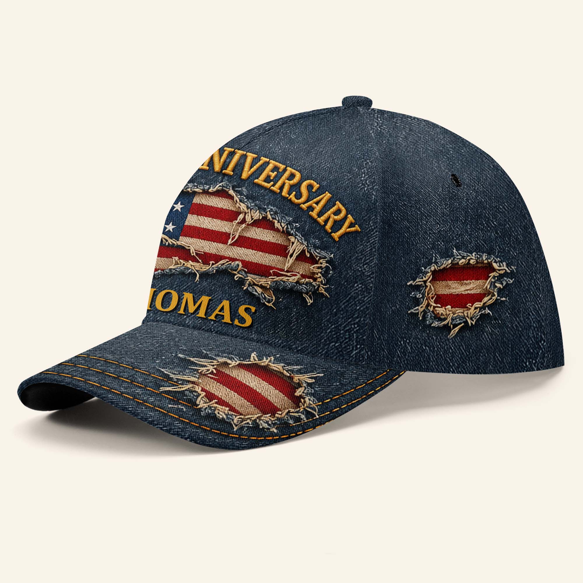 Personalized Classic Cap USA Flag Custom Name Gift for Dad