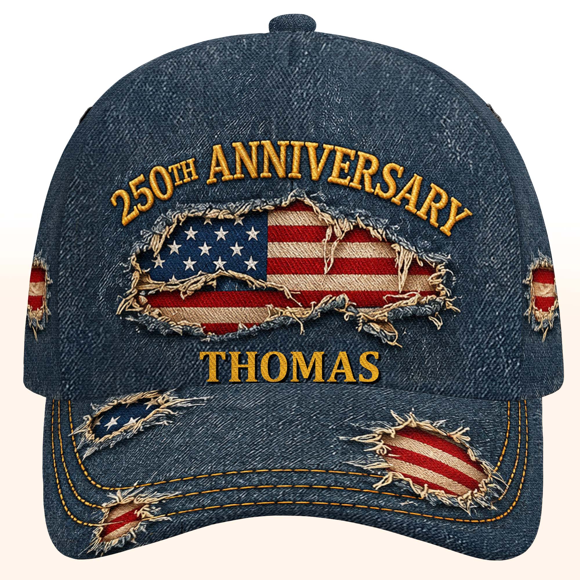 Personalized Classic Cap USA Flag Custom Name Gift for Dad