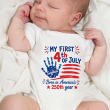 Load image into Gallery viewer, Personalized 4th of July Baby Onesie Custom Name Outfit for Family
