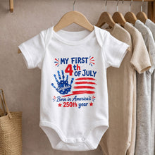 Load image into Gallery viewer, Personalized 4th of July Baby Onesie Custom Name Outfit for Family
