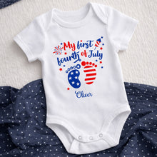 Load image into Gallery viewer, Personalized Baby Onesie Custom Name 4th of July Gift
