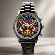 Load image into Gallery viewer, Personalized Men's Watch Custom Name Eagle Christian Gift for Him

