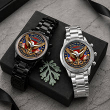 Load image into Gallery viewer, Personalized Men's Watch Custom Name Eagle Christian Gift for Him
