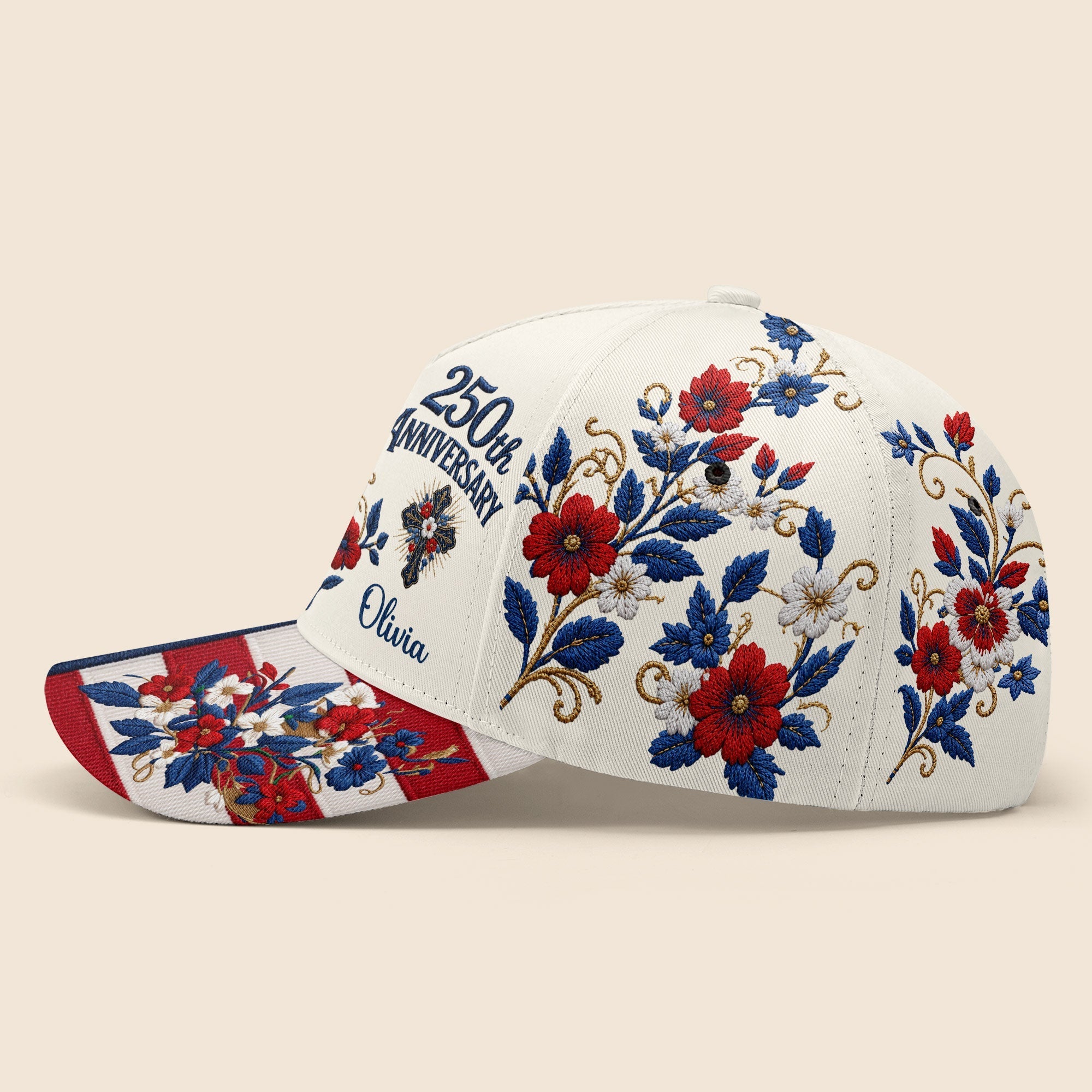 Personalized Classic Cap American Flag Custom Name Gift