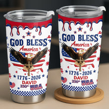 Load image into Gallery viewer, Personalized 20oz Stainless Steel Tumbler Custom Eagle USA Gift for Dad
