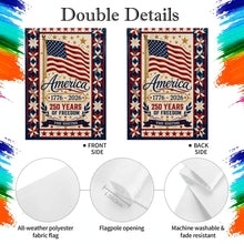 Load image into Gallery viewer, Personalized Family Name Flag 250 Years of Freedom Garden Décor

