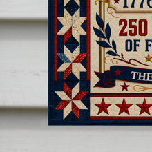 Load image into Gallery viewer, Personalized Family Name Flag 250 Years of Freedom Garden Décor
