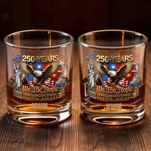 Load image into Gallery viewer, Personalized Custom Whiskey Glass Patriotic Eagle Gift for Dad
