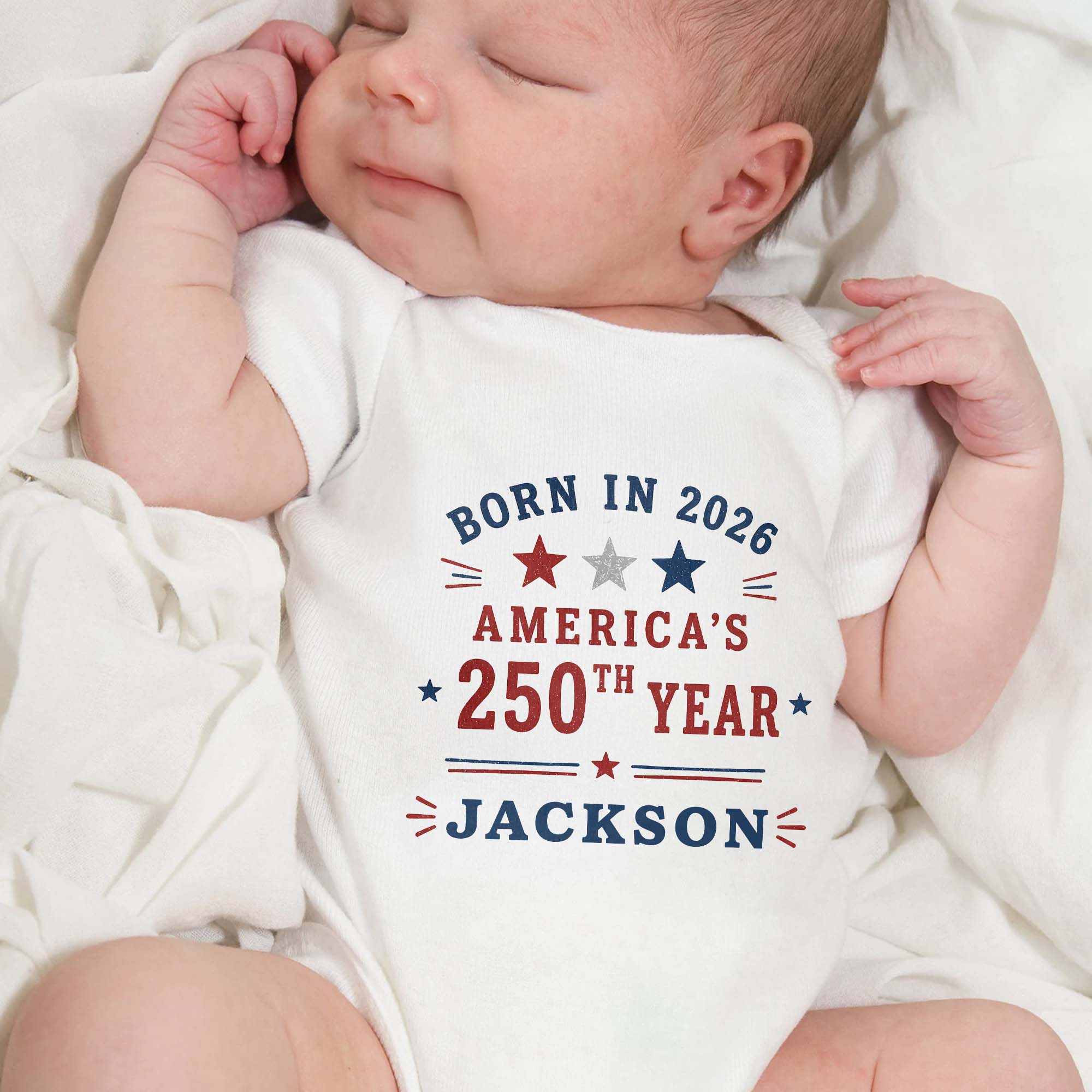 Personalized Custom Baby Onesie Custom Name 4th of July Gift