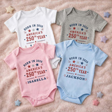 Load image into Gallery viewer, Personalized Custom Baby Onesie Custom Name 4th of July Gift
