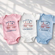 Load image into Gallery viewer, Personalized Custom Baby Onesie Custom Name 4th of July Gift
