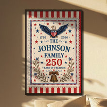 Load image into Gallery viewer, Personalized Custom Family Vertical Poster with Eagle &amp; Liberty Bell

