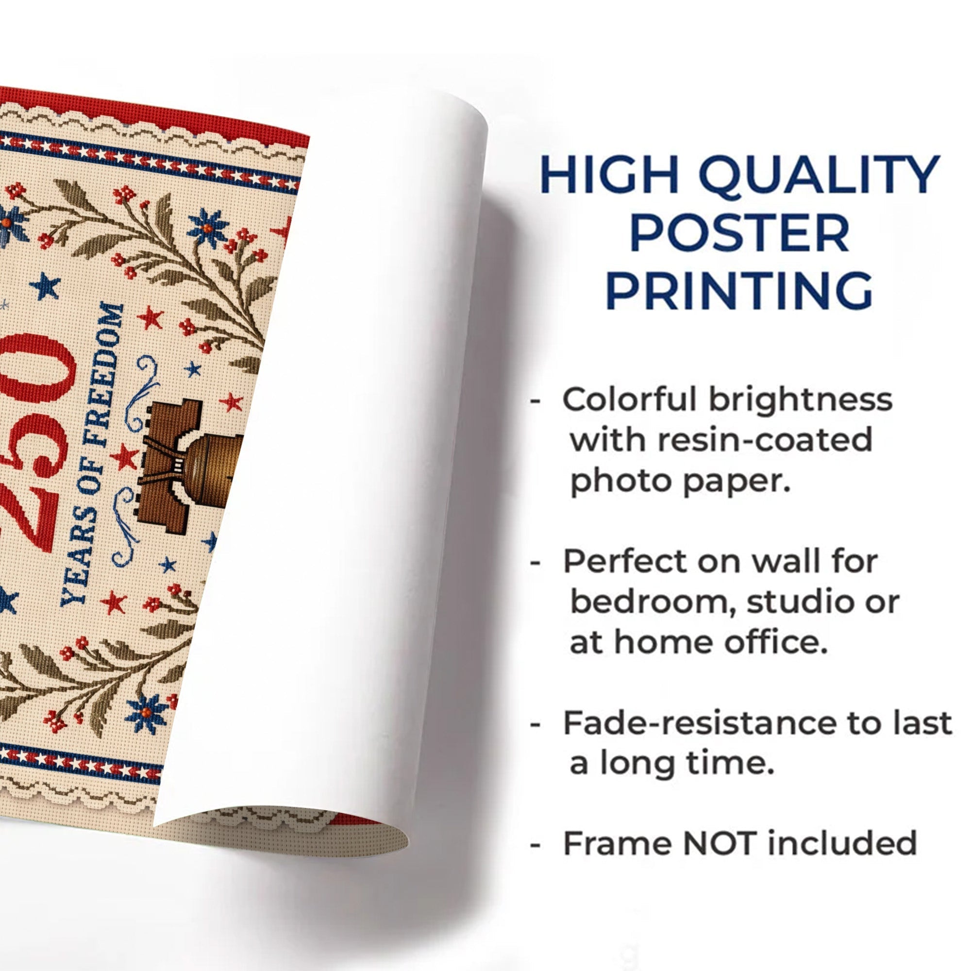 Personalized Custom Family Vertical Poster with Eagle & Liberty Bell