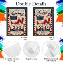 Load image into Gallery viewer, Personalized Double-Sided Garden Flag USA Family Celebration
