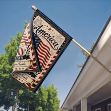Load image into Gallery viewer, Personalized Double-Sided Garden Flag USA Family Celebration

