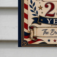 Load image into Gallery viewer, Personalized Double-Sided Garden Flag USA Family Celebration
