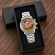 Load image into Gallery viewer, Personalized Black Men's Watch Custom Name Gift for Dad
