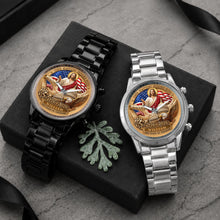 Load image into Gallery viewer, Personalized Black Men's Watch Custom Name Gift for Dad
