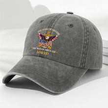 Load image into Gallery viewer, Personalized Washed Denim Cap Custom Eagle Cross Gift for Dad
