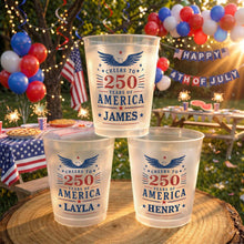 Load image into Gallery viewer, Personalized Frosted Cups Custom Name Eagle Design Gift
