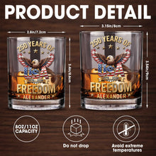 Load image into Gallery viewer, Personalized Whiskey Glass Custom Name American Flag Gift for Dad
