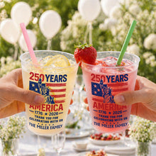 Load image into Gallery viewer, Personalized Frosted Cups American Flag 4th of July Gift Idea
