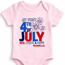Load image into Gallery viewer, Personalized Baby Onesie First 4th of July Gift Custom Name
