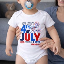 Load image into Gallery viewer, Personalized Baby Onesie First 4th of July Gift Custom Name
