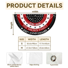 Load image into Gallery viewer, Personalized Non-Pleated Fan Flag Custom Family Name Gift for 4th of July
