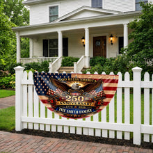 Load image into Gallery viewer, Personalized Non-Pleated Fan Flag Custom Family Name Gift
