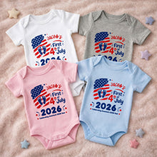 Load image into Gallery viewer, Personalized Baby Onesie Custom Name 4th of July Gift
