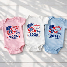 Load image into Gallery viewer, Personalized Baby Onesie Custom Name 4th of July Gift
