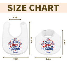 Load image into Gallery viewer, Personalized Baby Bib Fireworks Design Custom Name Gift
