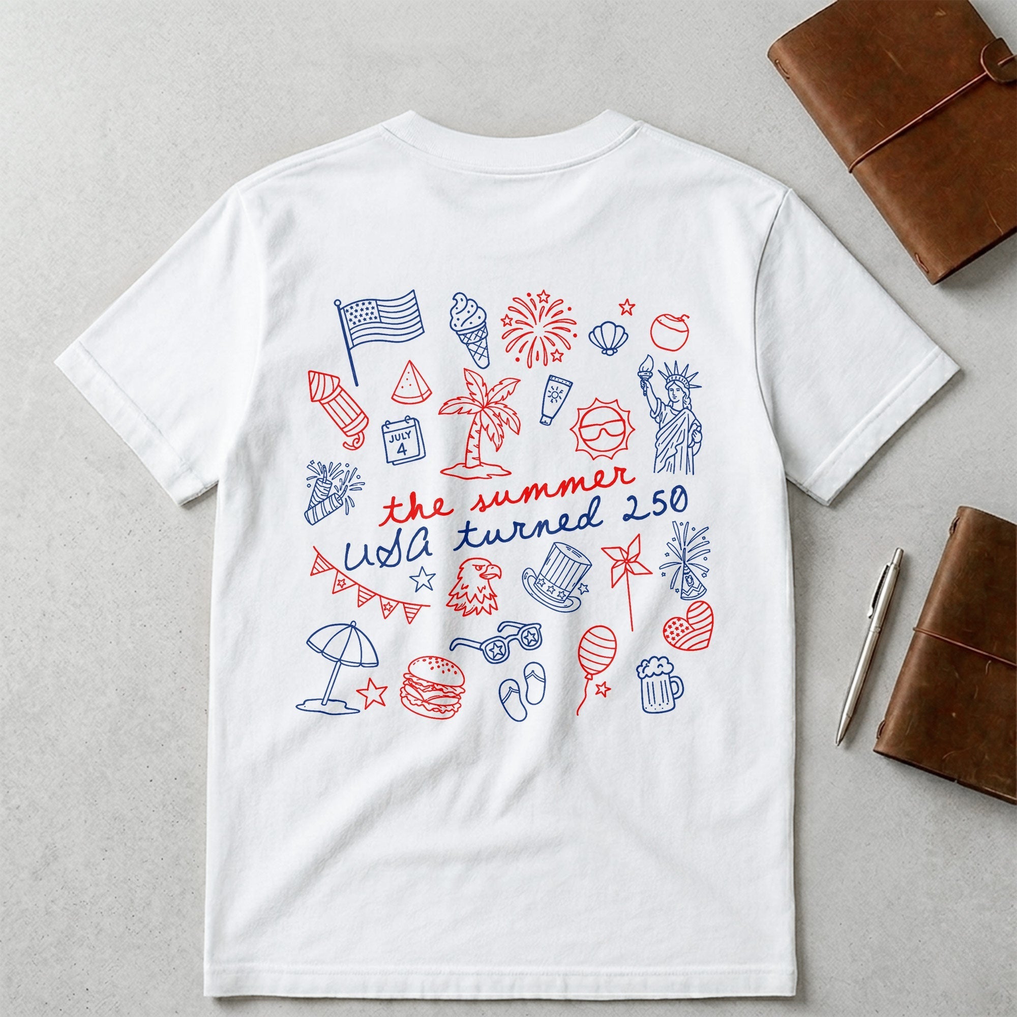 Personalized Custom T-Shirt Front and Back Independence Day Gift
