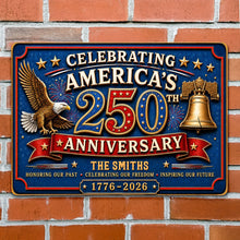 Load image into Gallery viewer, Personalized Metal Sign Celebrating America's 250th Anniversary Gift
