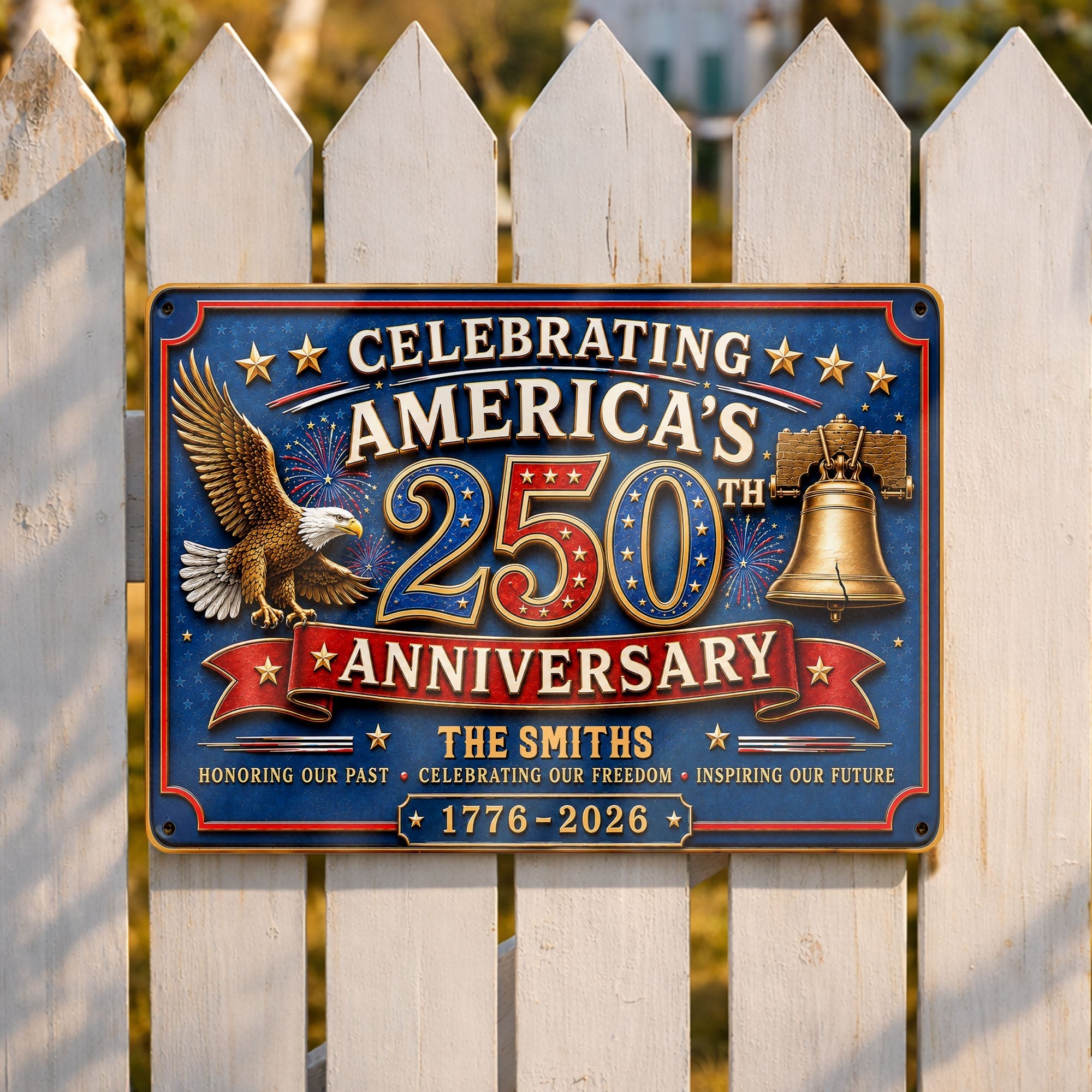 Personalized Metal Sign Celebrating America's 250th Anniversary Gift