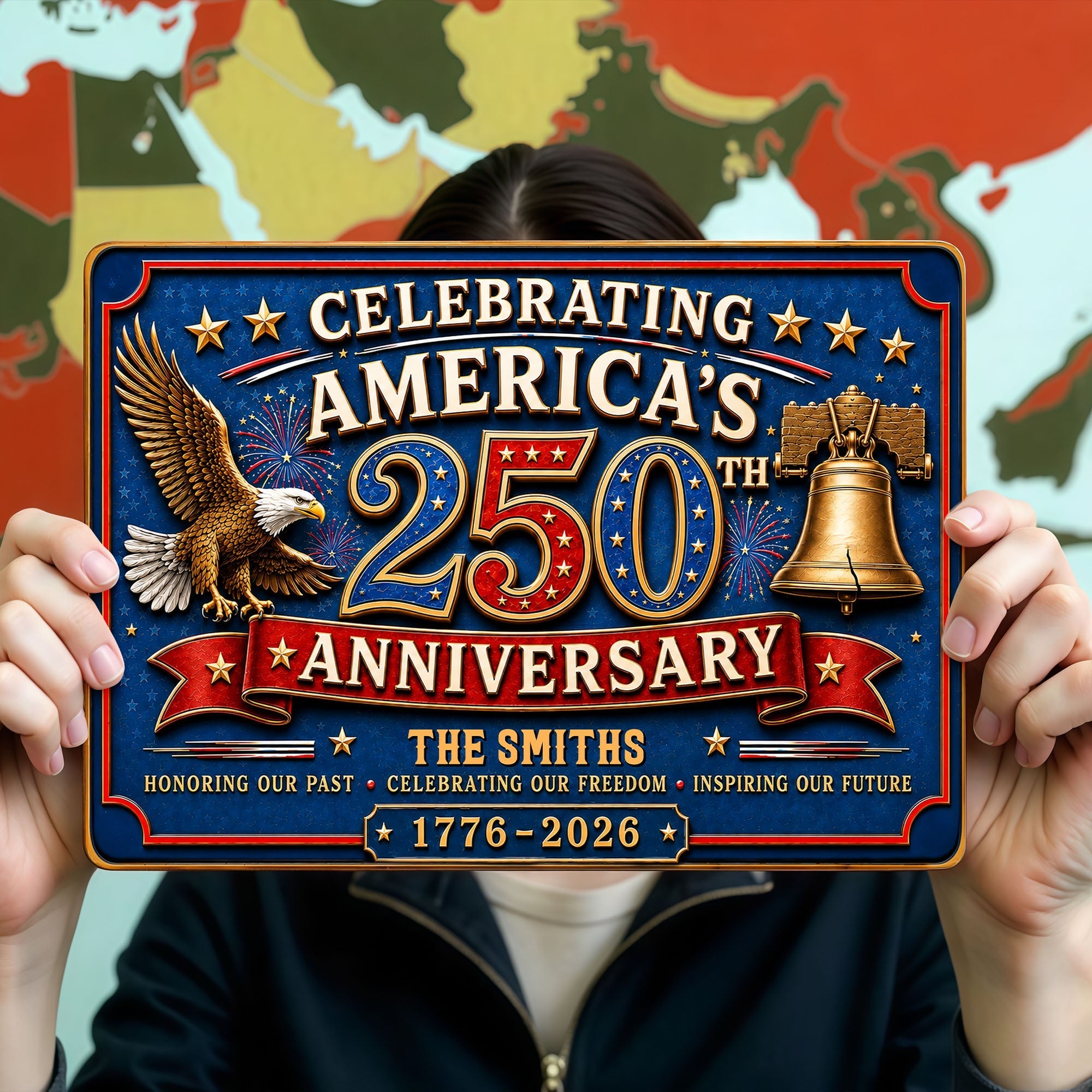 Personalized Metal Sign Celebrating America's 250th Anniversary Gift