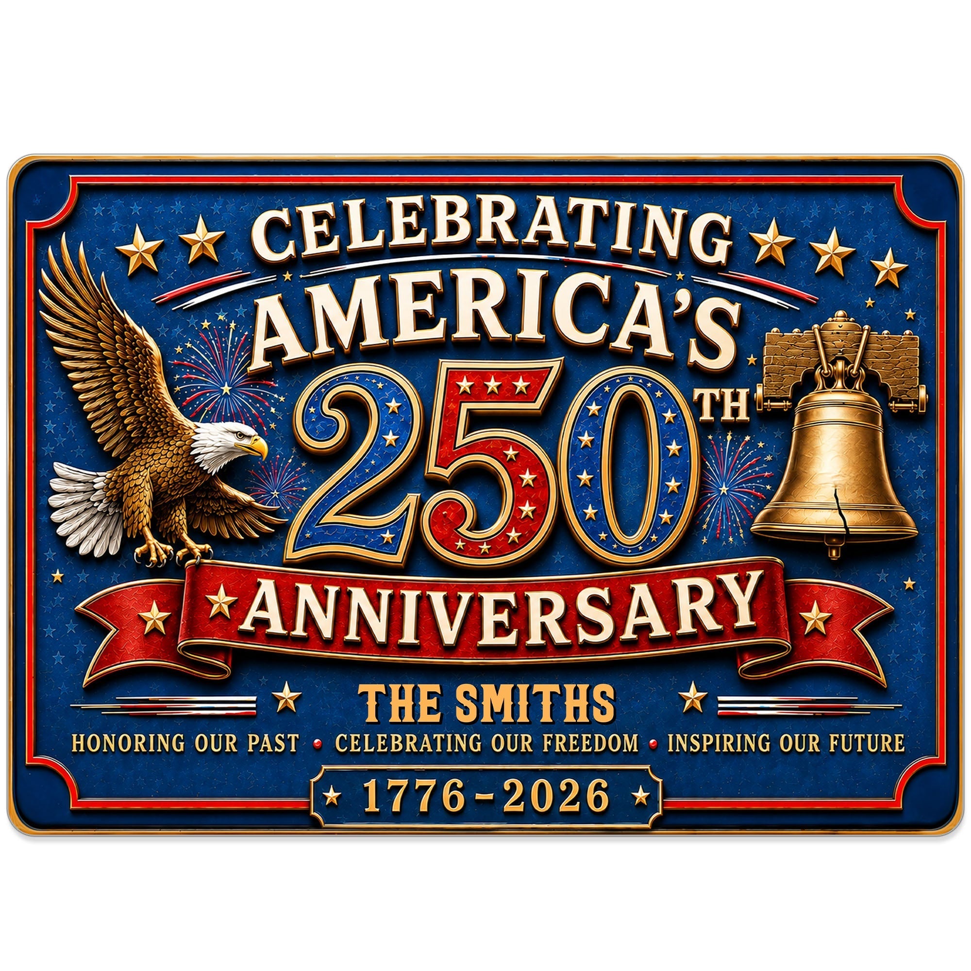 Personalized Metal Sign Celebrating America's 250th Anniversary Gift