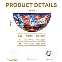 Load image into Gallery viewer, Personalized Non-Pleated Fan Flag Custom Family Name 4th of July Decoration
