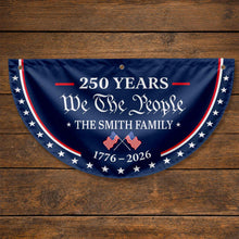 Load image into Gallery viewer, Personalized Non-Pleated Fan Flag Custom Family Name USA Gift
